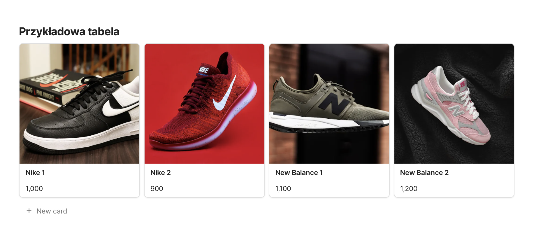 alternatywny widok tabeli